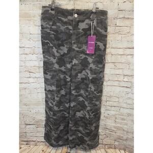 Loveimgs Womens Jeans Size Large Wide Leg Camo Cargo Boutique Style